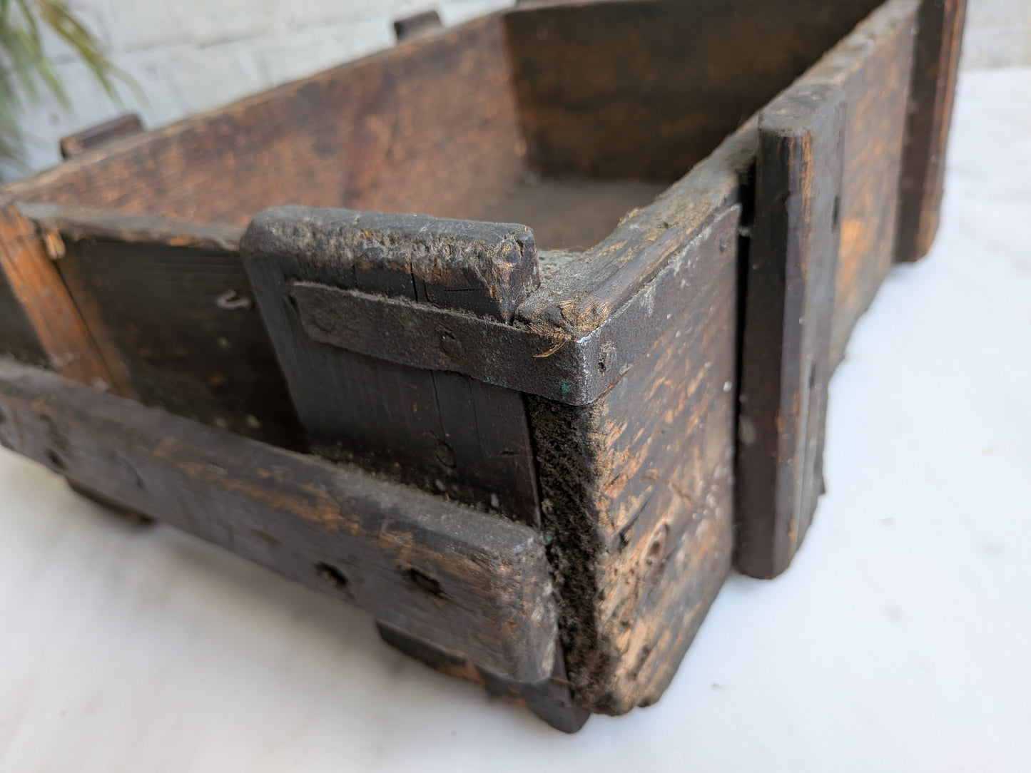 Small Vintage 40s 50s Pine Military Industrial Ammunition Storage Case Crate Box