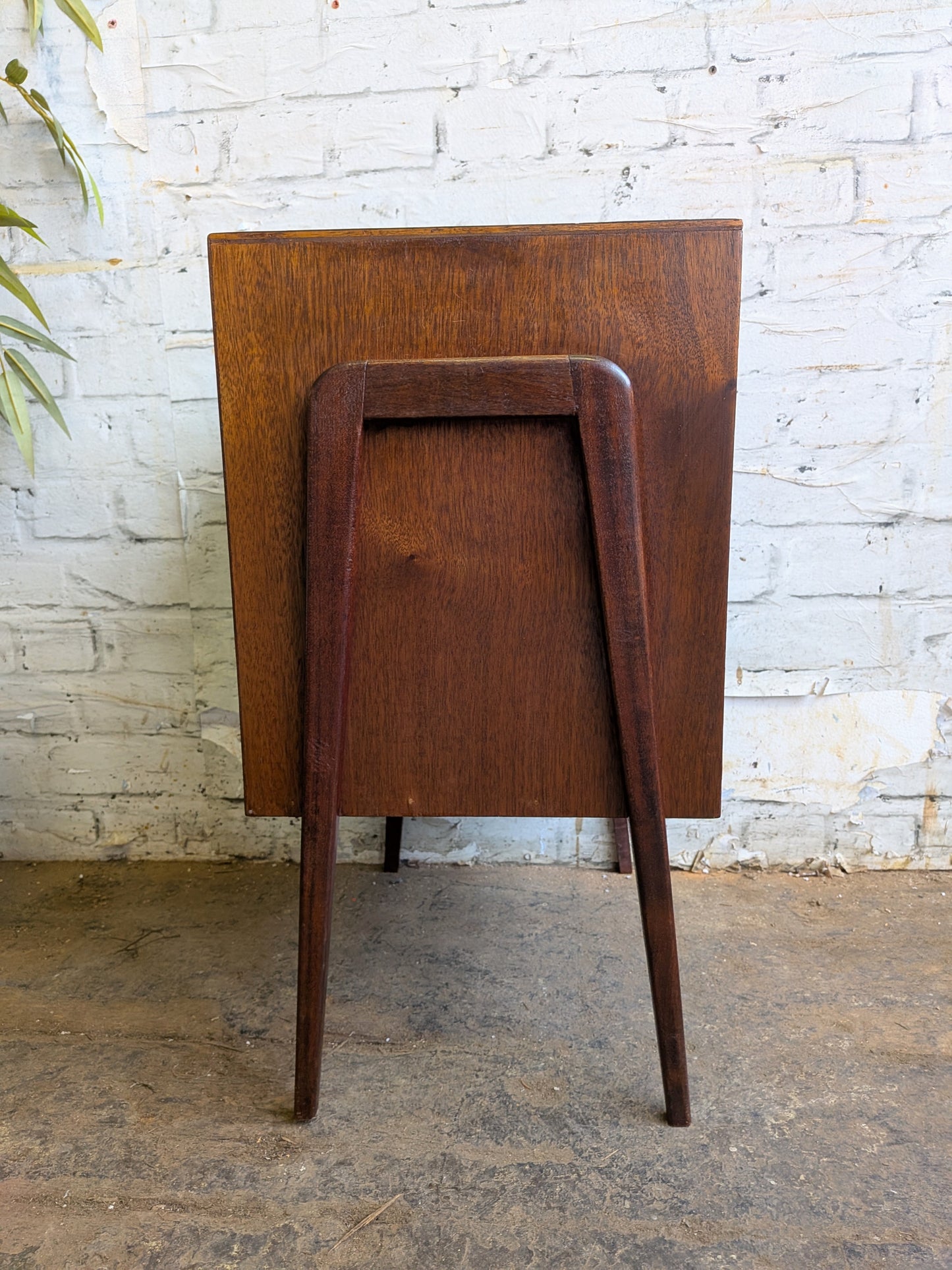 Vintage 1950s 60s Retro Mid Century Modern Side Table Bedside Cabinet with Single Drawer