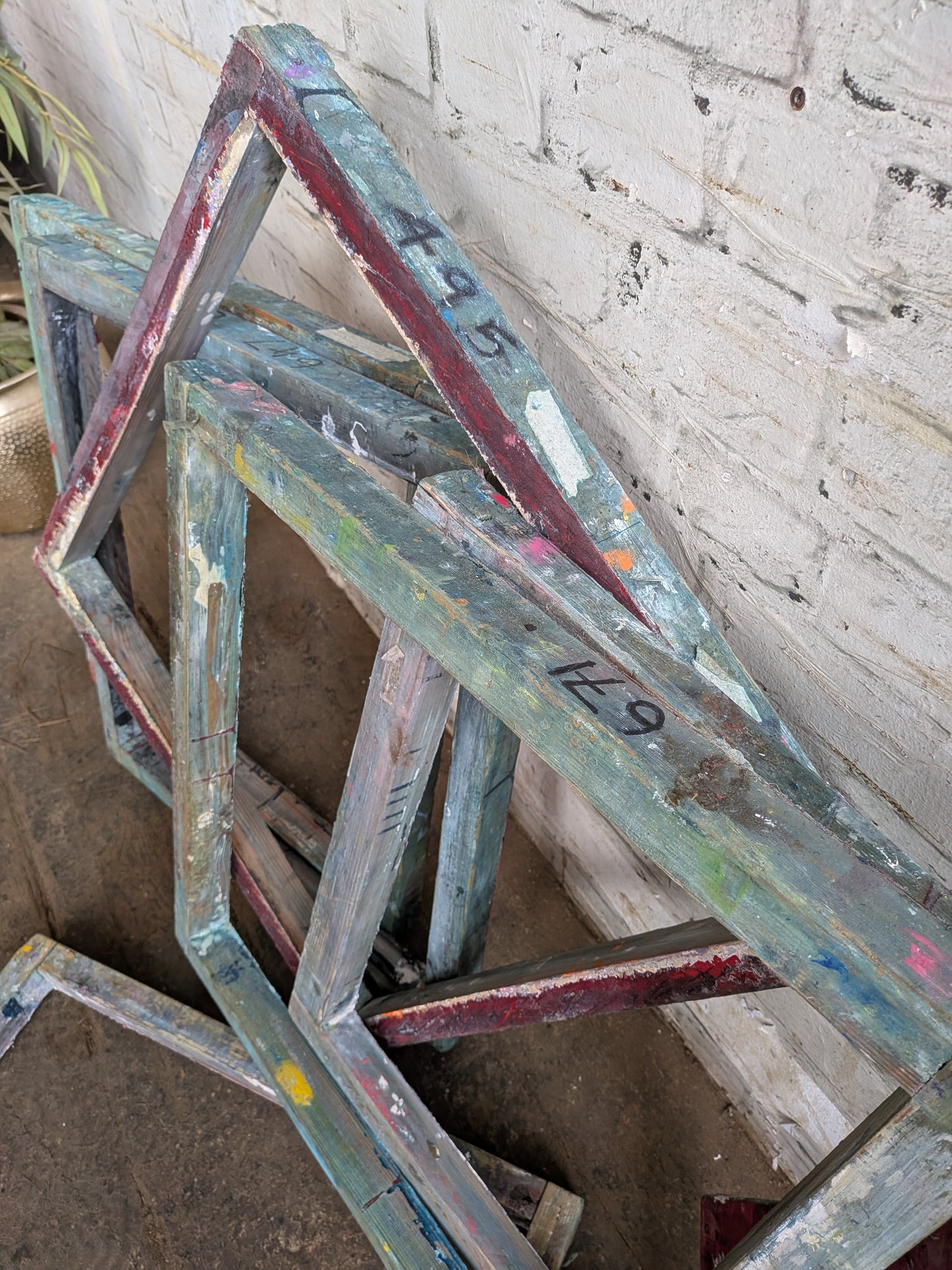 1 x Vintage Industrial Silkscreen Printing Wooden Frame - Picture Frame 👍 Mirror 👍 Blackboard 👍