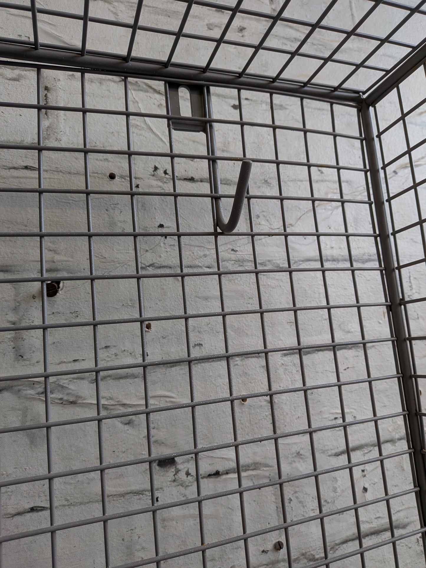 Industrial Retro Mid Century Modern Style Metal Steel Wire Coat Storage Locker