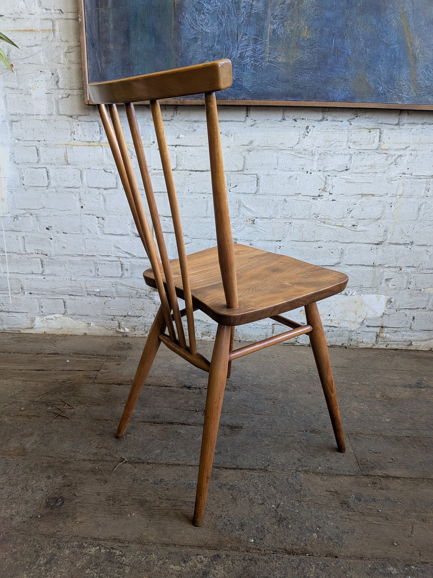 4 Mid Century Modern Ercol All Purpose Chairs and Ercol Drop Leaf Kitchen Bistro Cafe Dining Table