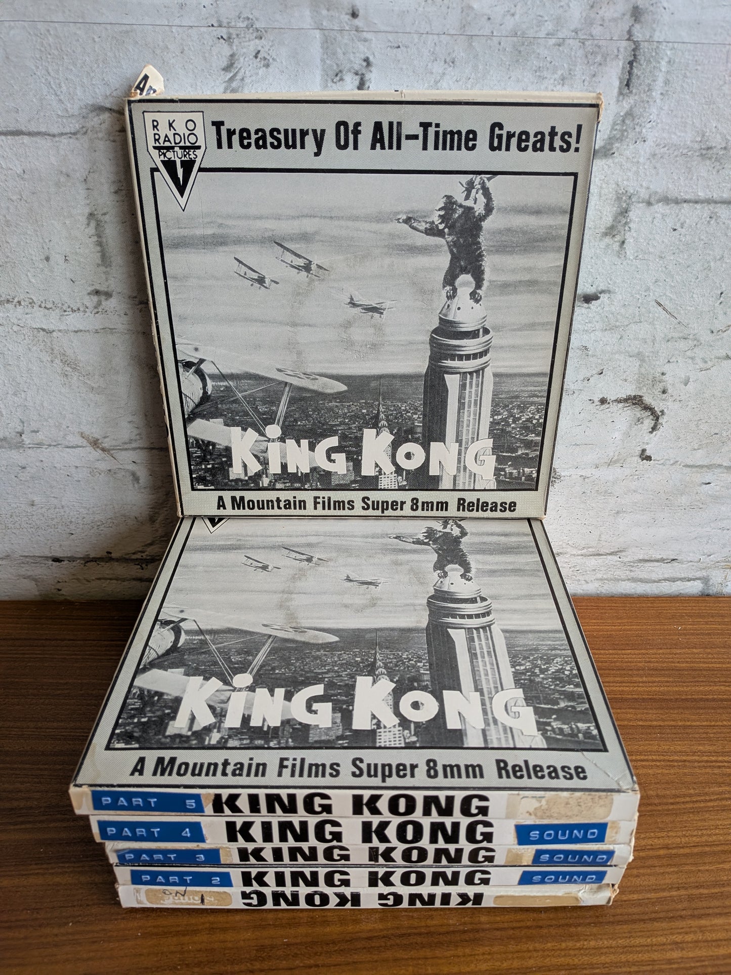 6 x Vintage 1970s Mountain Films Super 8mm Cine Film Reels  of King Kong 1933