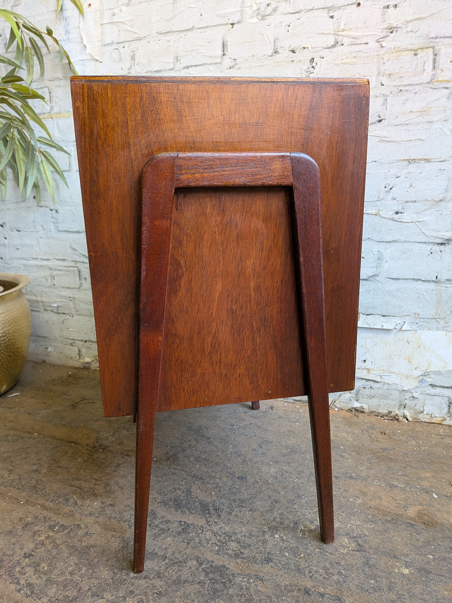 Vintage 1950s 60s Retro Mid Century Modern Side Table Bedside Cabinet with Single Drawer