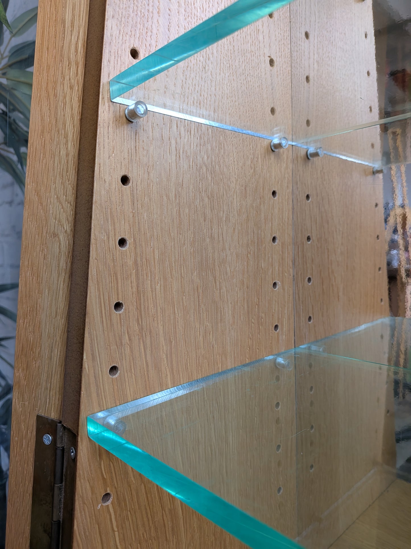 Vintage Retro Oak 4 Shelf Shop Haberdashery Table Top Display Shelving Unit.