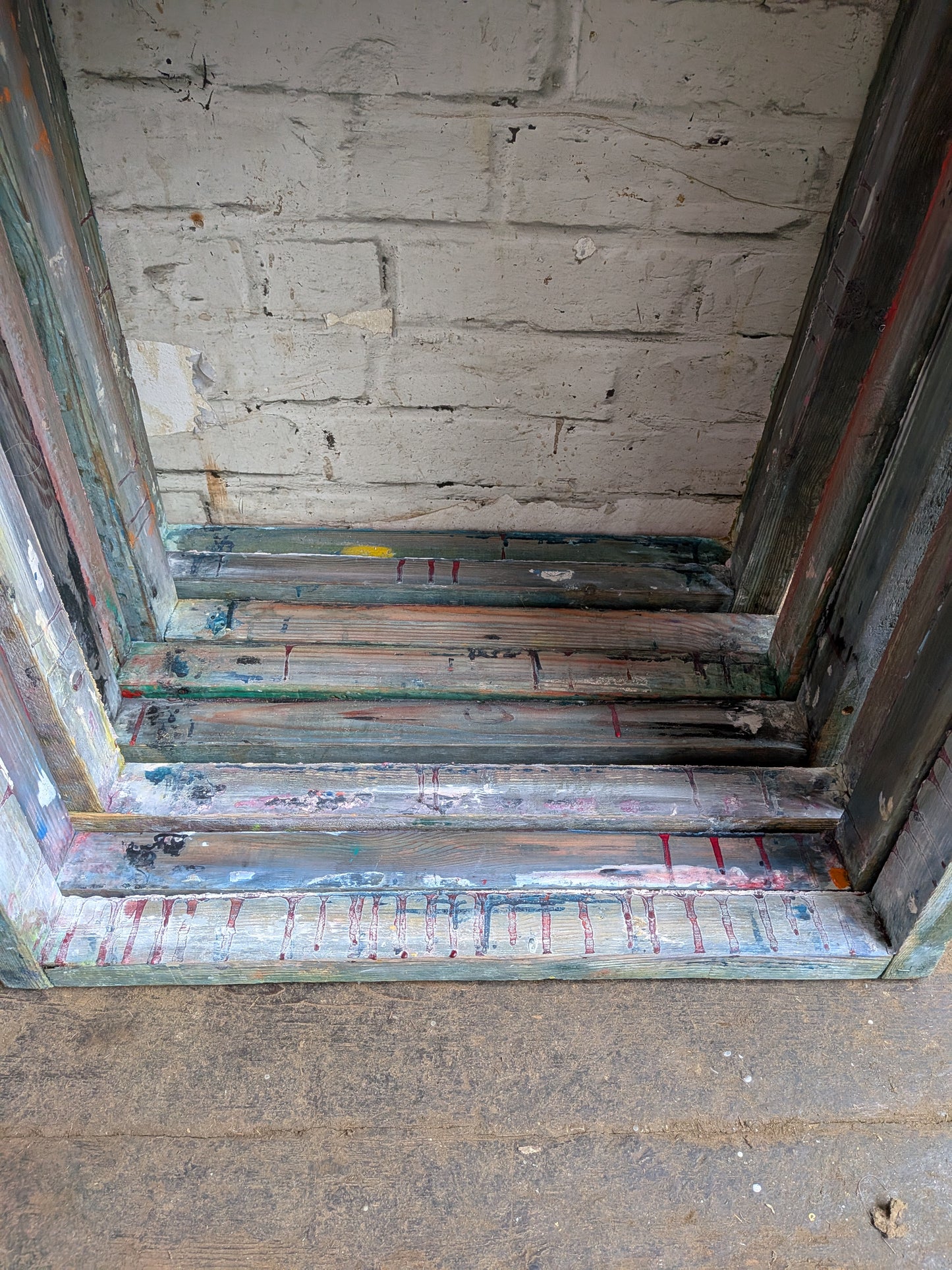 1 x Vintage Industrial Silkscreen Printing Wooden Frame - Picture Frame 👍 Mirror 👍 Blackboard 👍