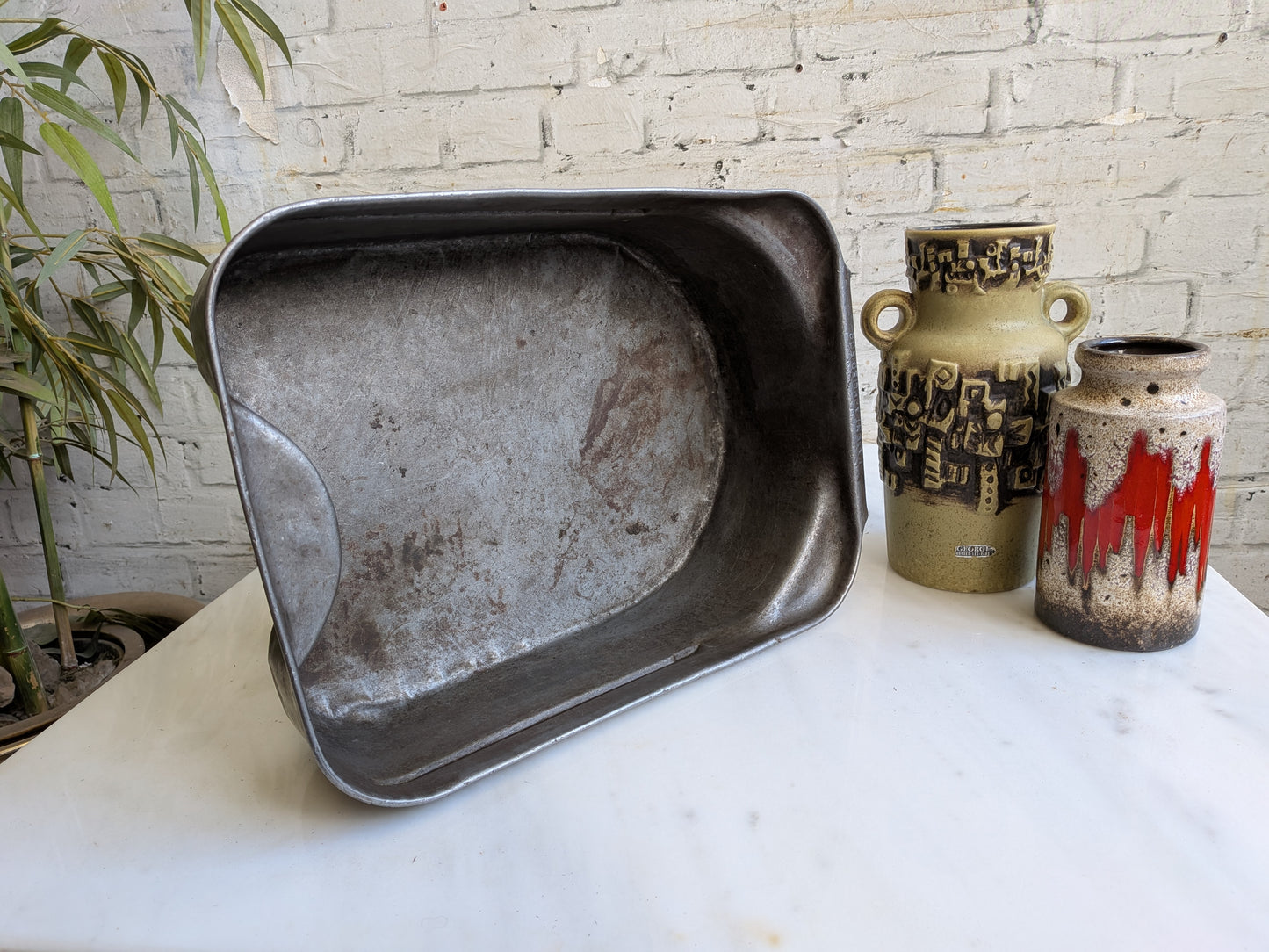 Vintage 40s 50s Mid Century Industrial Factory Steel Metal Storage Case Box Bin